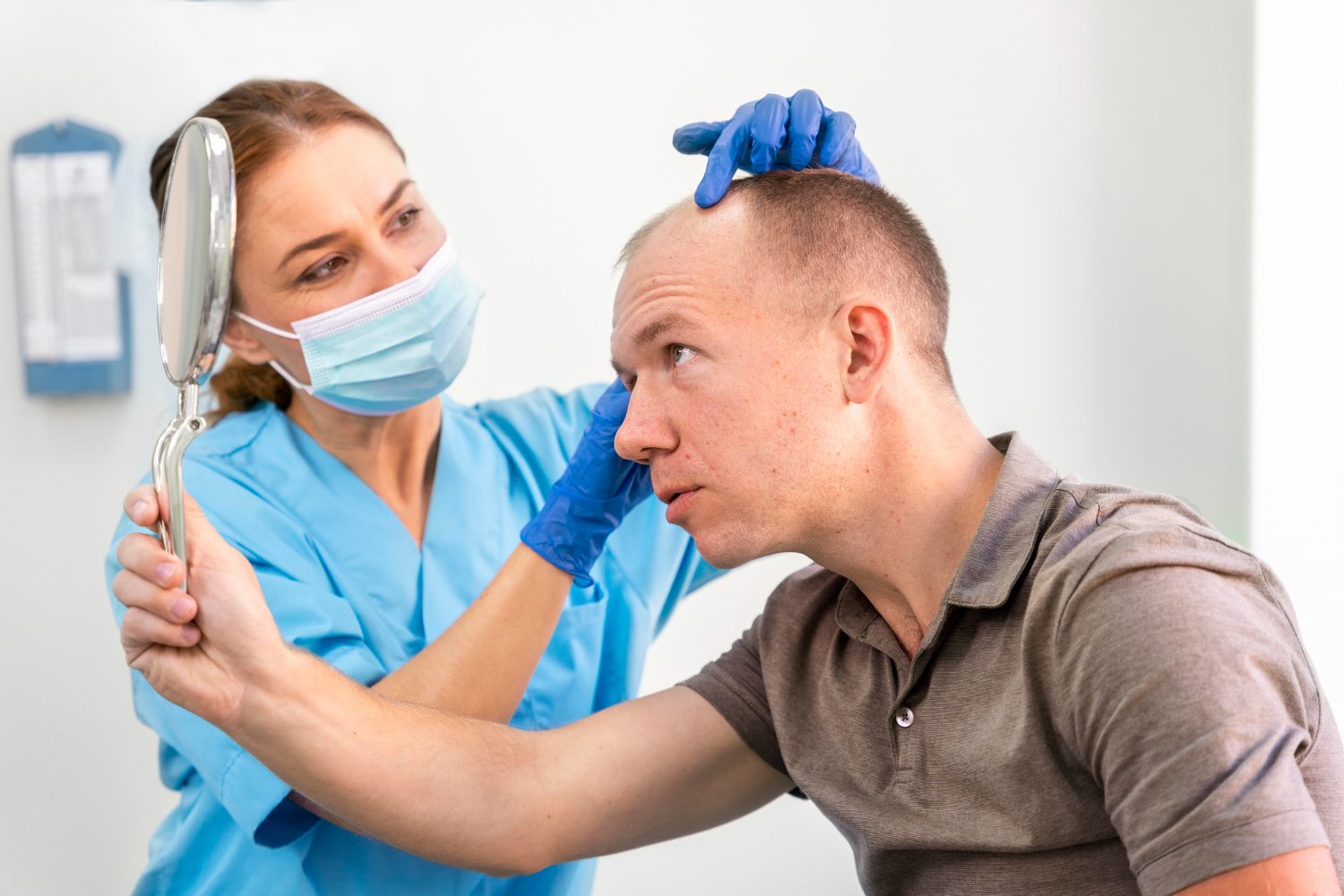 o que é botox capilar é quais os riscos: homem realizando botox capilar